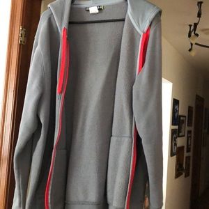 Grey and red Under Armour zip up